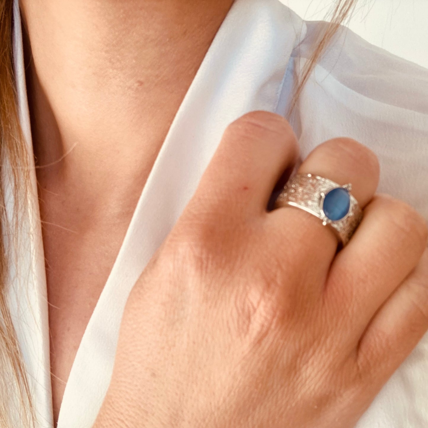 AURALIS - Bague style vintage avec pierre